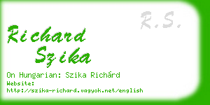 richard szika business card