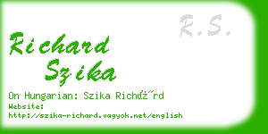 richard szika business card